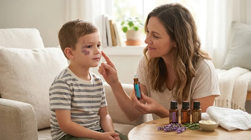Сильный ушиб на лице у ребенка: какие масла doTERRA помогут, дозировки и правила