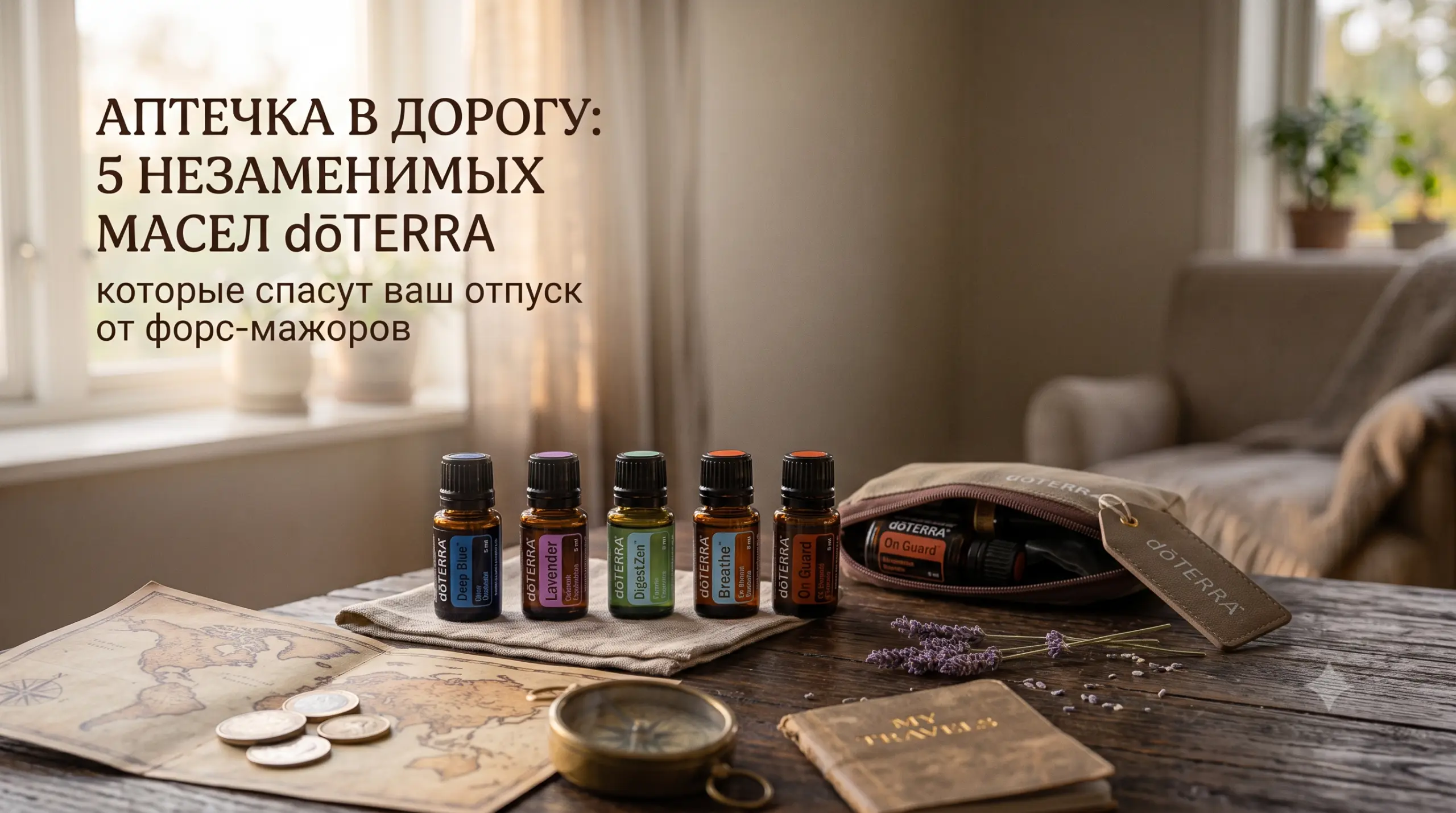 Арома-аптечка в дорогу: 5 незаменимых масел dōTERRA, которые спасут ваш отпуск от форс-мажоров